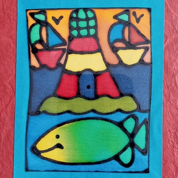 Original Painting On Silk by Nik Jory - Picture 2 of 9